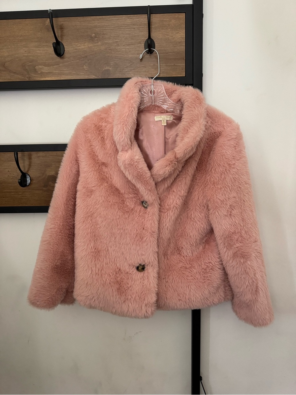 Chelsea & Violet Plush Pink Faux-Fur Girls Dress Jacket